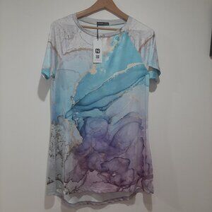 Contemporary oversized artsy tunic